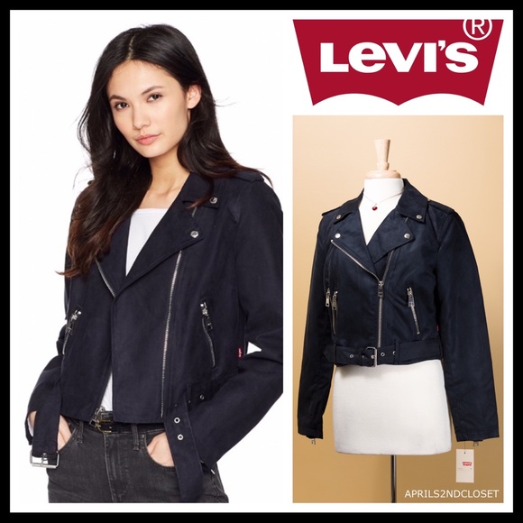 Levi's Jackets & Blazers - LEVI’S VEGAN SUEDE MOTO UTILITY BOMBER JACKET A3C